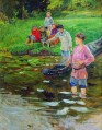 niños pescadores Nikolay Bogdanov Belsky niños niño impresionismo